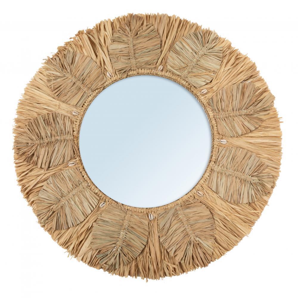 livinglovely.nl - The Palm Tree Mirror Naturel M - Spiegel - Bazar Bizar - livinglovely.nl