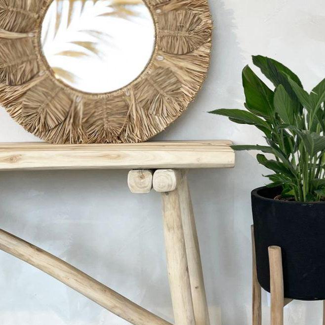 livinglovely.nl - The Palm Tree Mirror Naturel M - Spiegel - Bazar Bizar - livinglovely.nl