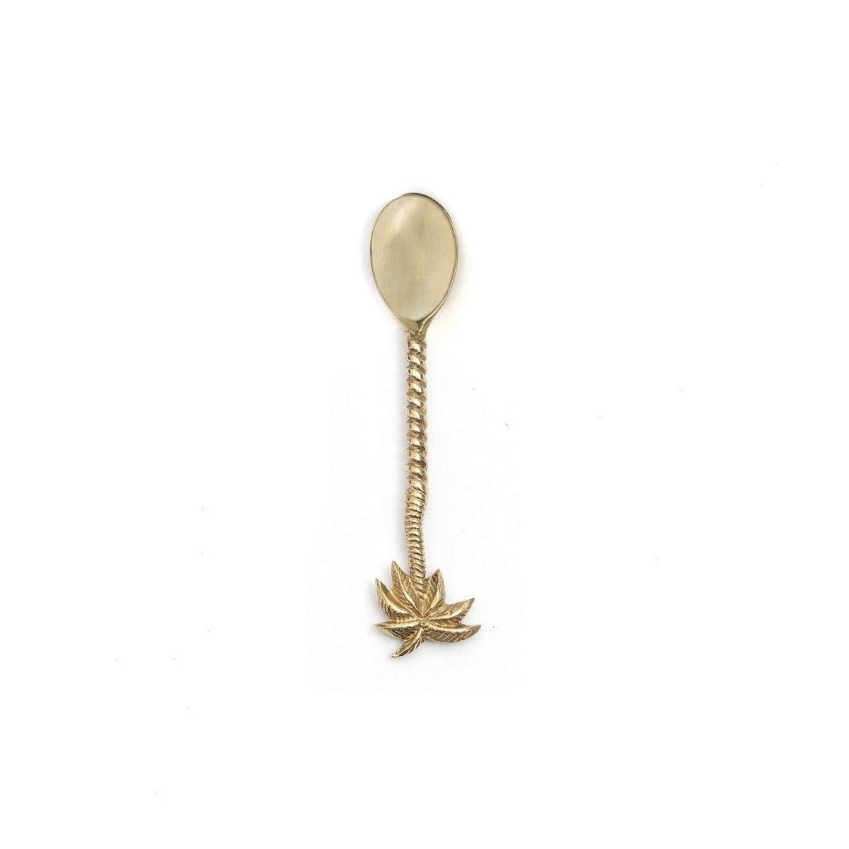 livinglovely.nl - The Palm Tree Tea Spoon - Gold - Theelepel - Bazar Bizar - livinglovely.nl