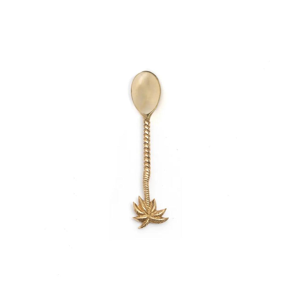 livinglovely.nl - The Palm Tree Tea Spoon - Gold - Theelepel - Bazar Bizar - livinglovely.nl