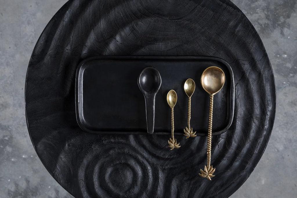 livinglovely.nl - The Palm Tree Tea Spoon - Gold - Theelepel - Bazar Bizar - livinglovely.nl