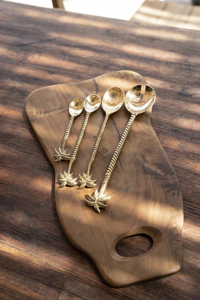 livinglovely.nl - The Palm Tree Tea Spoon - Gold - Theelepel - Bazar Bizar - livinglovely.nl