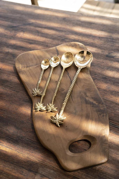 livinglovely.nl - The Palm Tree Tea Spoon - Gold - Theelepel - Bazar Bizar - livinglovely.nl