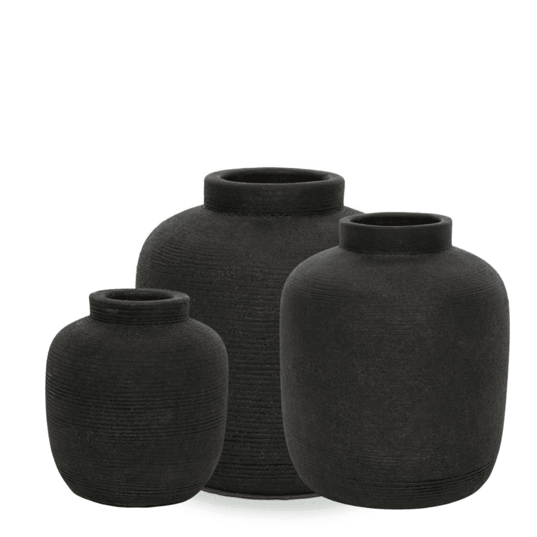 livinglovely.nl - The Peaky Vase - Black Bundle - Set van 3 - Vaas - Bazar Bizar - livinglovely.nl