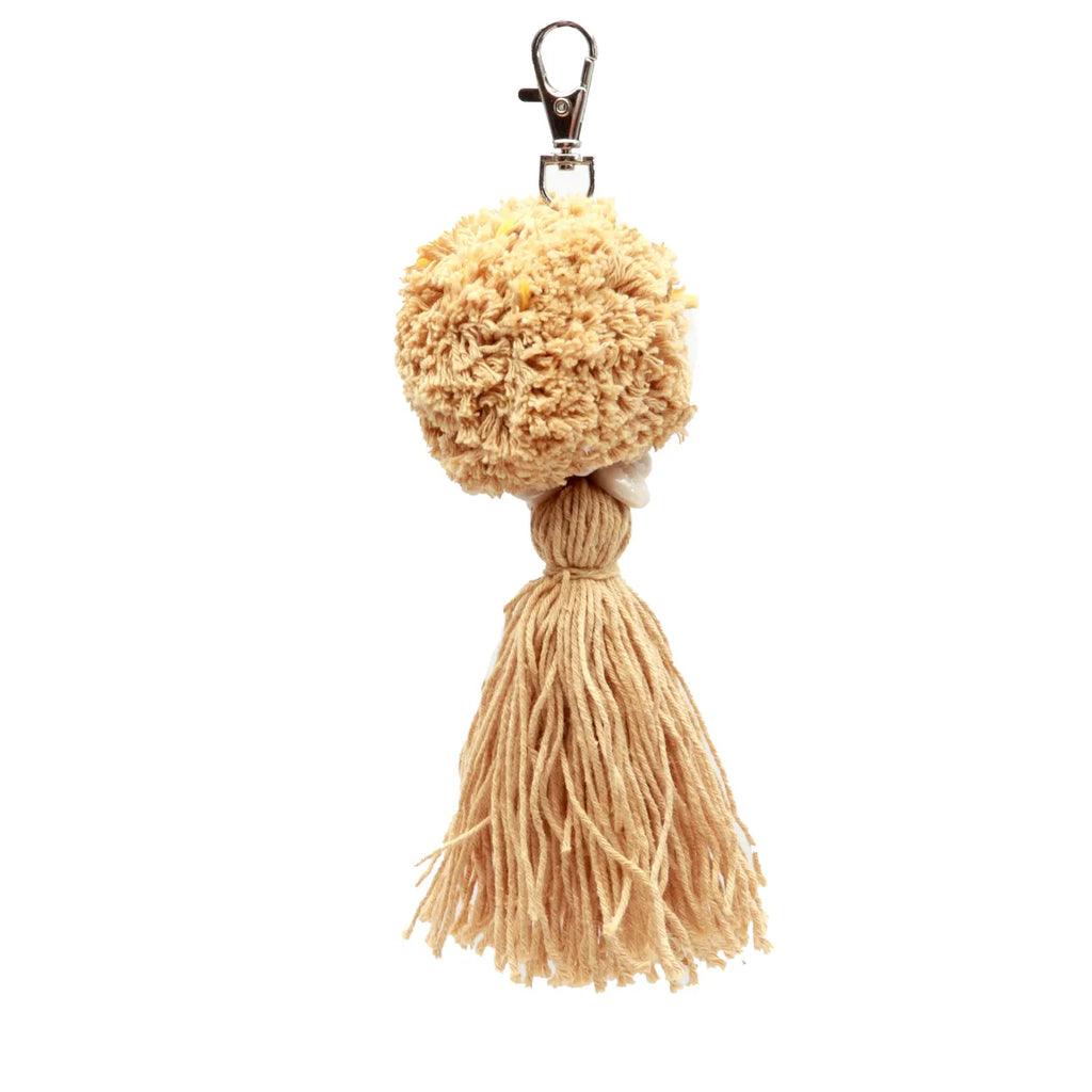 livinglovely.nl - The Pompom Sleutelhanger - Mokka - Sleutelhanger - Bazar Bizar - livinglovely.nl