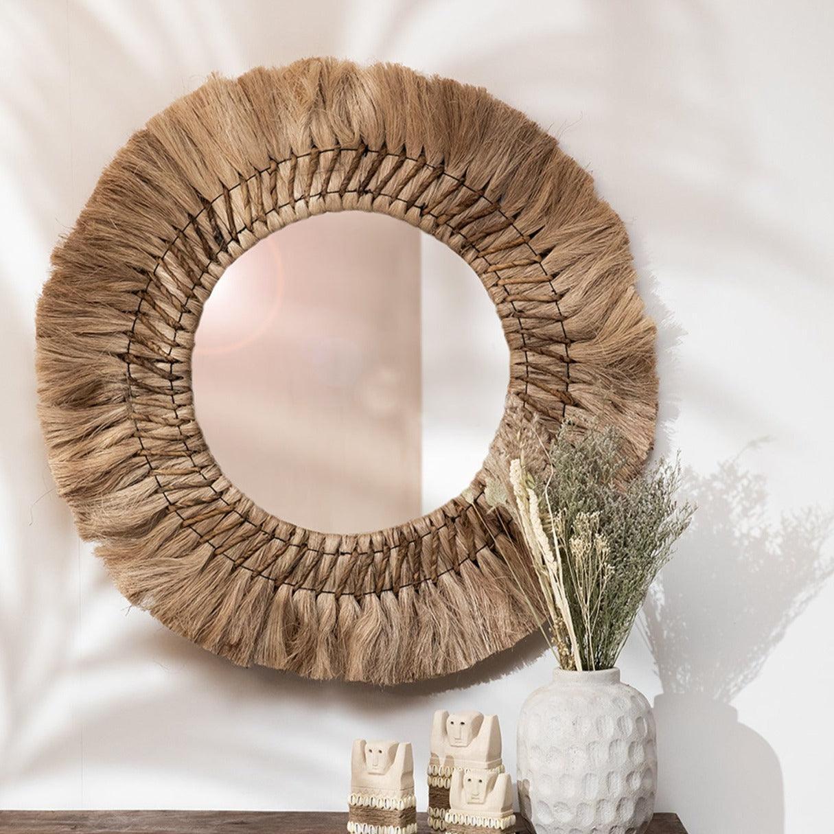 livinglovely.nl - The Pretty Blonde Mirror - Natural - L - Spiegel - Bazar Bizar - livinglovely.nl