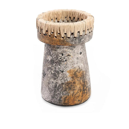 livinglovely.nl - The Pretty Candel Holder Antique Grey Large - Kandelaar - Bazar Bizar - livinglovely.nl