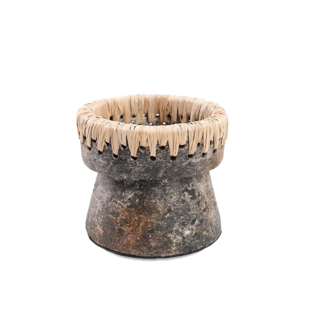 livinglovely.nl - The Pretty Candel Holder Antique Grey Small - Kandelaar - Bazar Bizar - livinglovely.nl