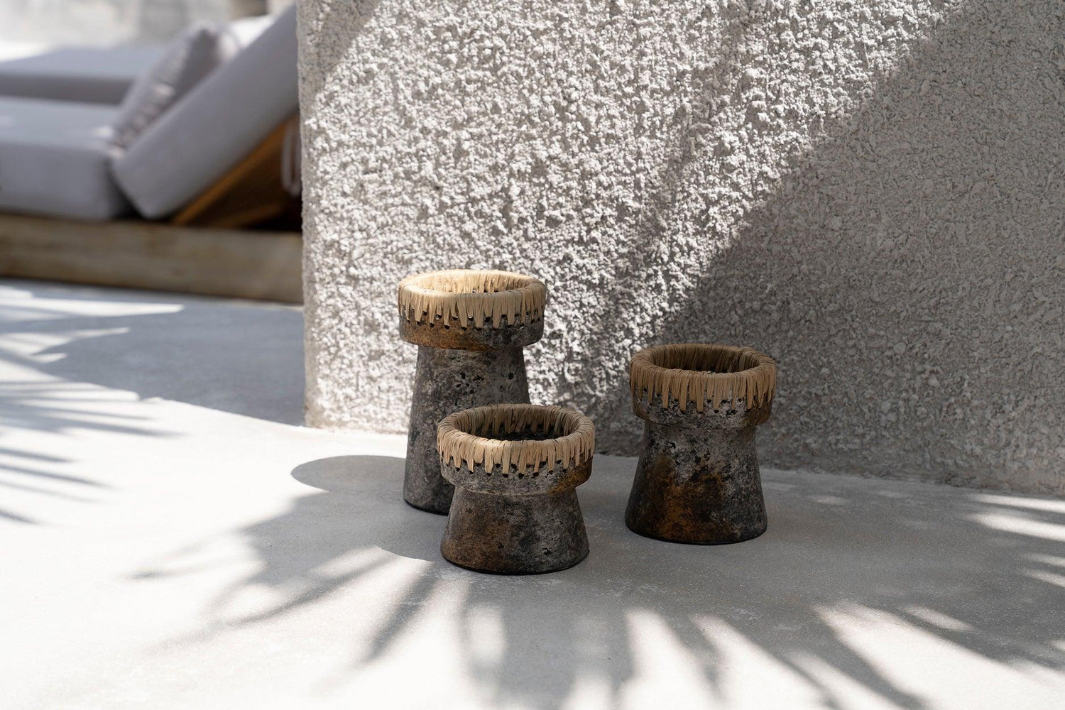 livinglovely.nl - The Pretty Candel Holder Antique Grey Small - Kandelaar - Bazar Bizar - livinglovely.nl