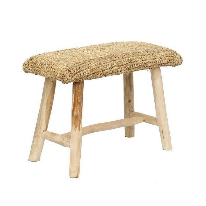 livinglovely.nl - The Raffia Bench - Natural - Kruk - Bazar Bizar - livinglovely.nl