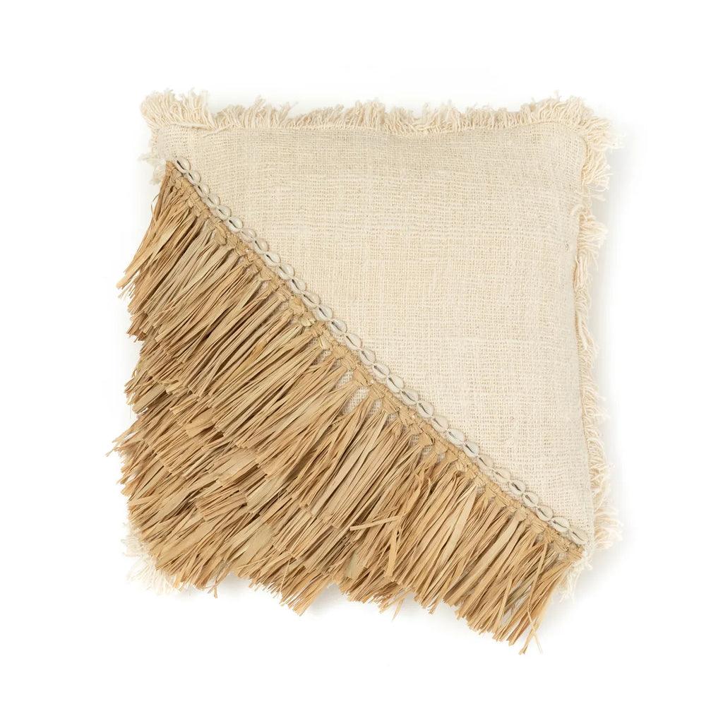 livinglovely.nl - The Raffia Cotton Cushion Cover 40x40cm - Kussenhoes - Bazar Bizar - livinglovely.nl