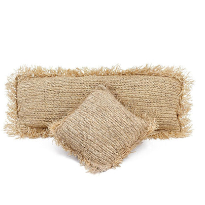 livinglovely.nl - The Raffia Cushion Cover Rectangular - Natural - 35x100 - Kussenhoes - Bazar Bizar - livinglovely.nl