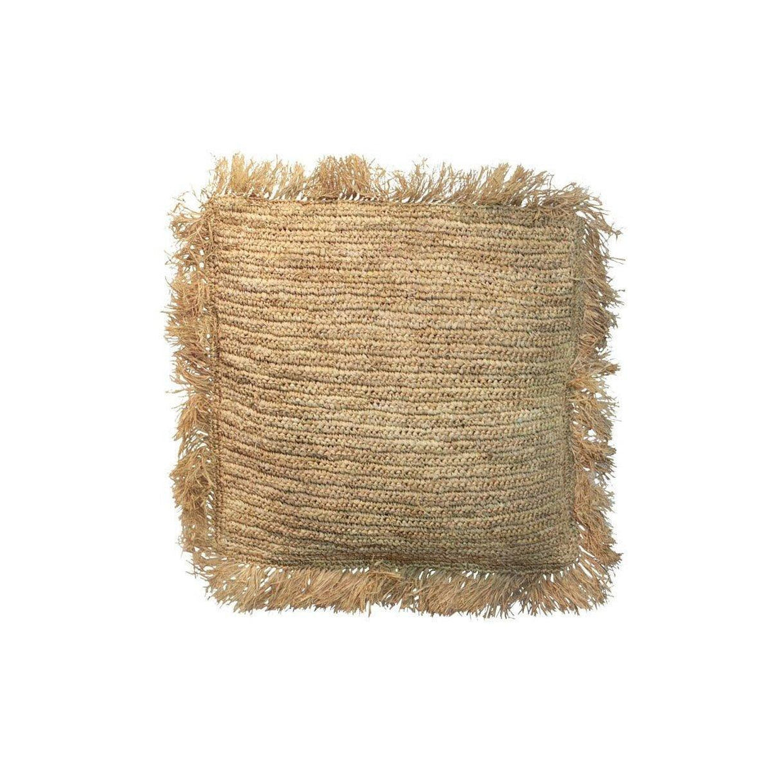 livinglovely.nl - The Raffia Cushion Cover Square - Natural - 40x40 - Kussenhoes - Bazar Bizar - livinglovely.nl