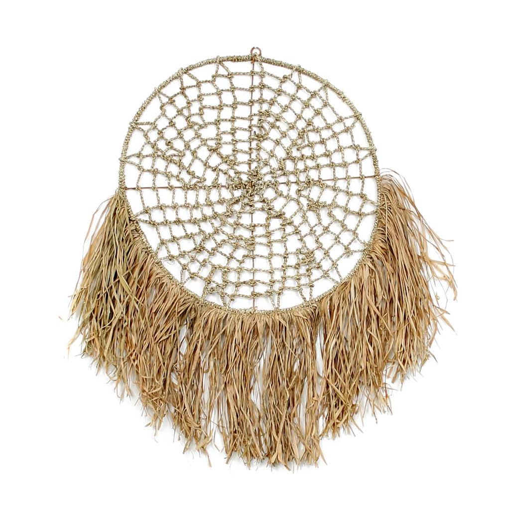 livinglovely.nl - The Raffia Dreamcatcher - Natural - Wanddecoratie - Bazar Bizar - livinglovely.nl