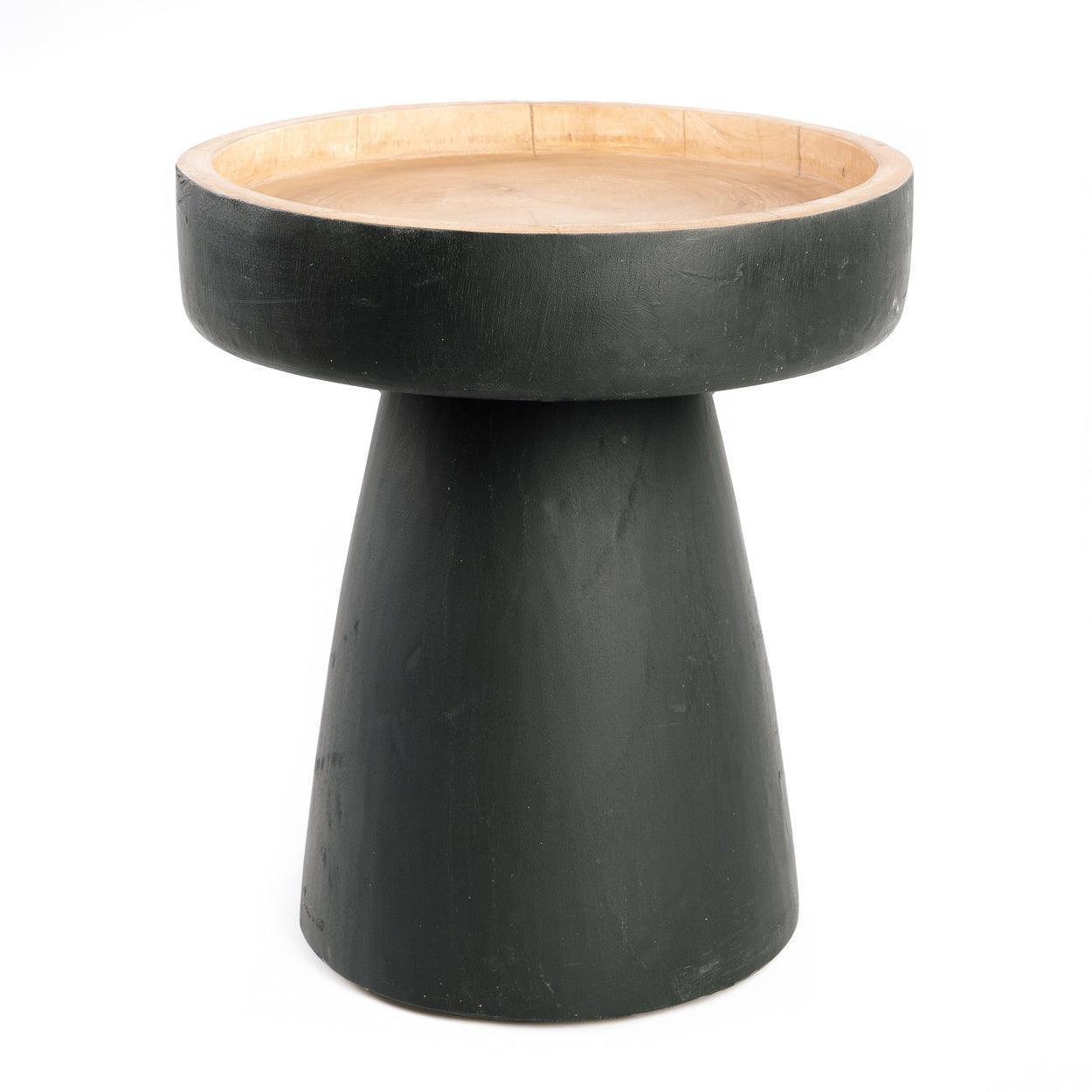 livinglovely.nl - The Rayu Side Table Black Natural - Bijzettafel - Bazar Bizar - livinglovely.nl