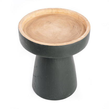 livinglovely.nl - The Rayu Side Table Black Natural - Bijzettafel - Bazar Bizar - livinglovely.nl