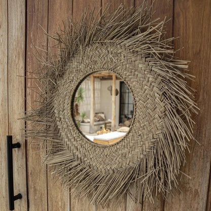 livinglovely.nl - The Rotan Mirror Natural Medium - Spiegel - Bazar Bizar - livinglovely.nl