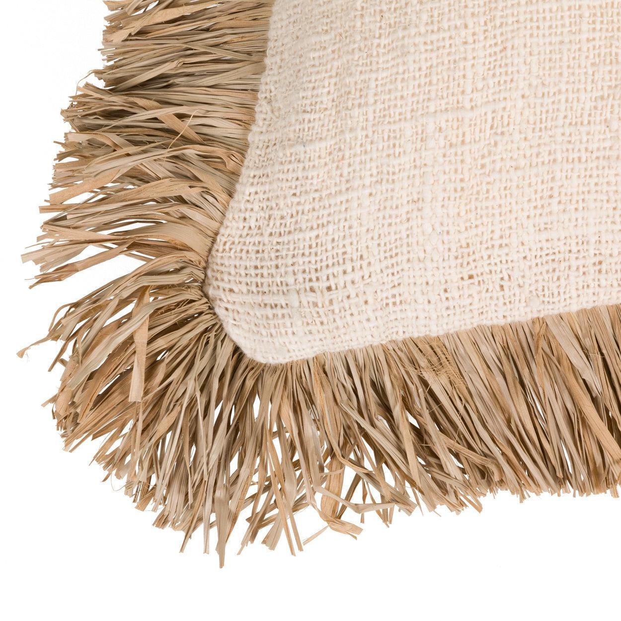 livinglovely.nl - The Saint Tropez Cushion Cover - Natural White - 60x60 - Kussenhoes - Bazar Bizar - livinglovely.nl