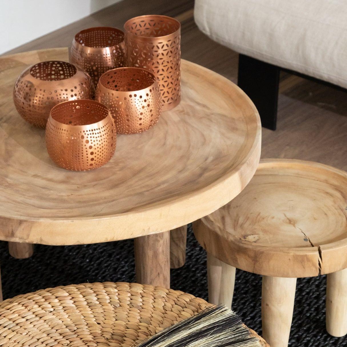 livinglovely.nl - The Samanea Side Table - Natural - Bijzettafel - Bazar Bizar - livinglovely.nl