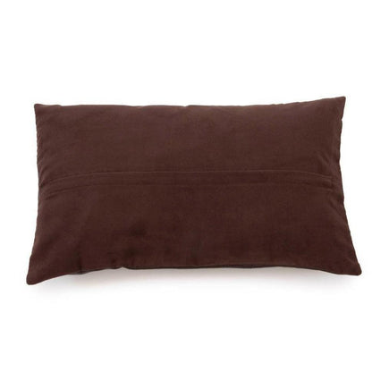 livinglovely.nl - The Six Panel Leather Cushion Cover - Choco - 30x50 - Kussenhoes - Bazar Bizar - livinglovely.nl