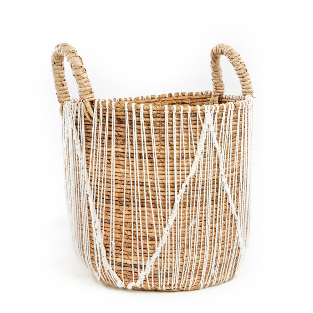 livinglovely.nl - The Straight Stitched Macrame Basket - Large - Mand - Bazar Bizar - livinglovely.nl