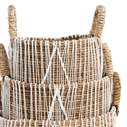 livinglovely.nl - The Straight Stitched Macrame Basket - Medium - Mand - Bazar Bizar - livinglovely.nl