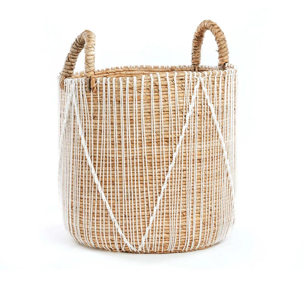 livinglovely.nl - The Straight Stitched Macrame Basket - Medium - Mand - Bazar Bizar - livinglovely.nl