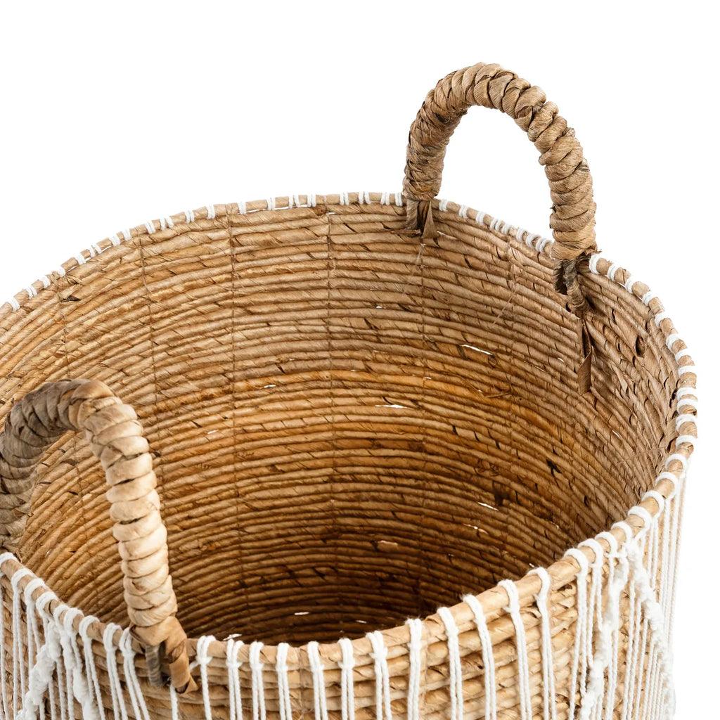 livinglovely.nl - The Straight Stitched Macrame Basket - Medium - Mand - Bazar Bizar - livinglovely.nl