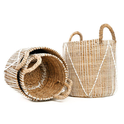 livinglovely.nl - The Straight Stitched Macrame Basket - Medium - Mand - Bazar Bizar - livinglovely.nl