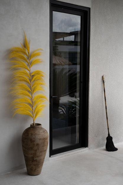 livinglovely.nl - The Stunning Leaf - Madras Yellow - Set of 6 - Waaier - Bazar Bizar - livinglovely.nl