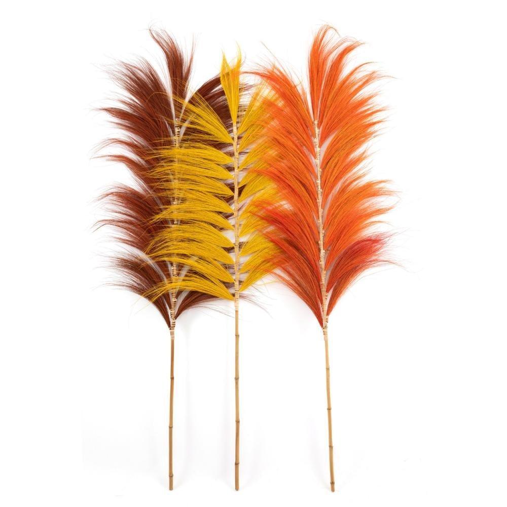 livinglovely.nl - The Stunning Leaf - Madras Yellow - Set of 6 - Waaier - Bazar Bizar - livinglovely.nl