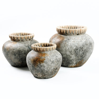 livinglovely.nl - The Styly Vase Antique Grey Small - Vaas - Bazar Bizar - livinglovely.nl