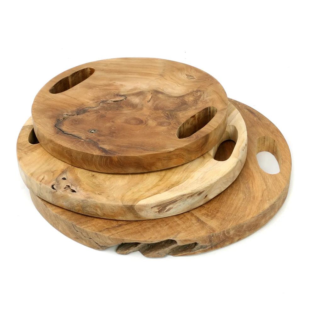 livinglovely.nl - The Teak Root Tray Natural Small - Snijplank - Bazar Bizar - livinglovely.nl