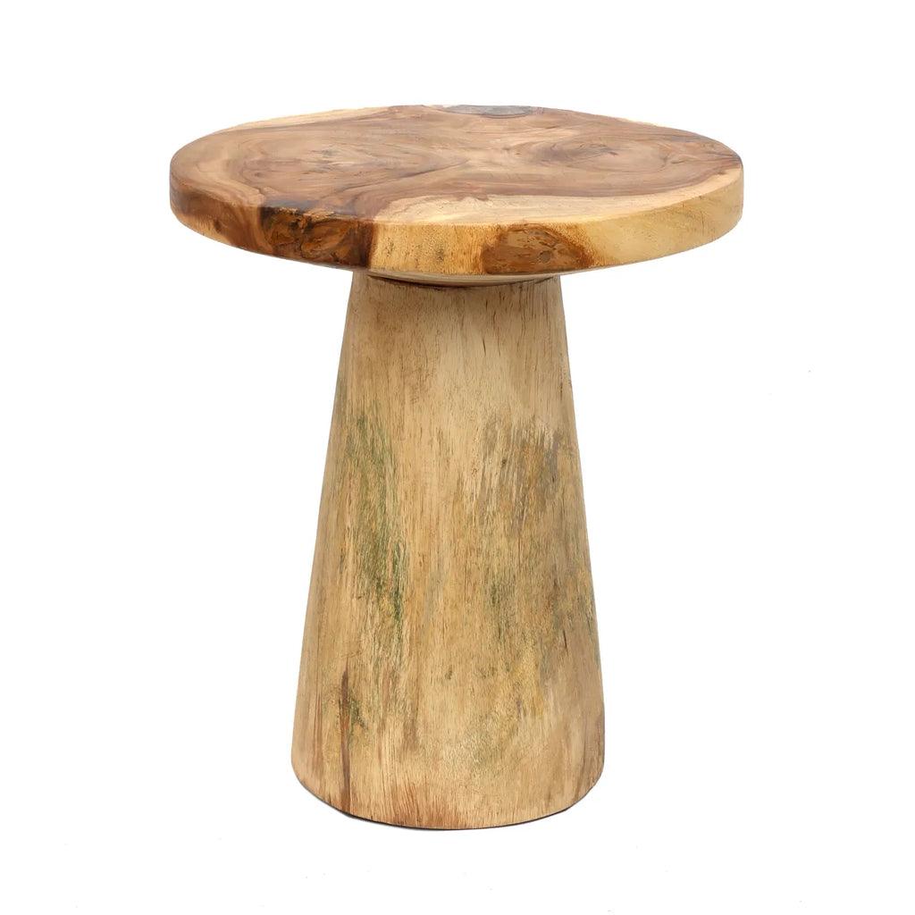 livinglovely.nl - The Timber Conic Side Table - Naturel - 50 - Bijzettafel - Bazar Bizar - livinglovely.nl