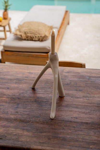 livinglovely.nl - The Triple Twig Candle Holder White - Kandelaar - Bazar Bizar - livinglovely.nl