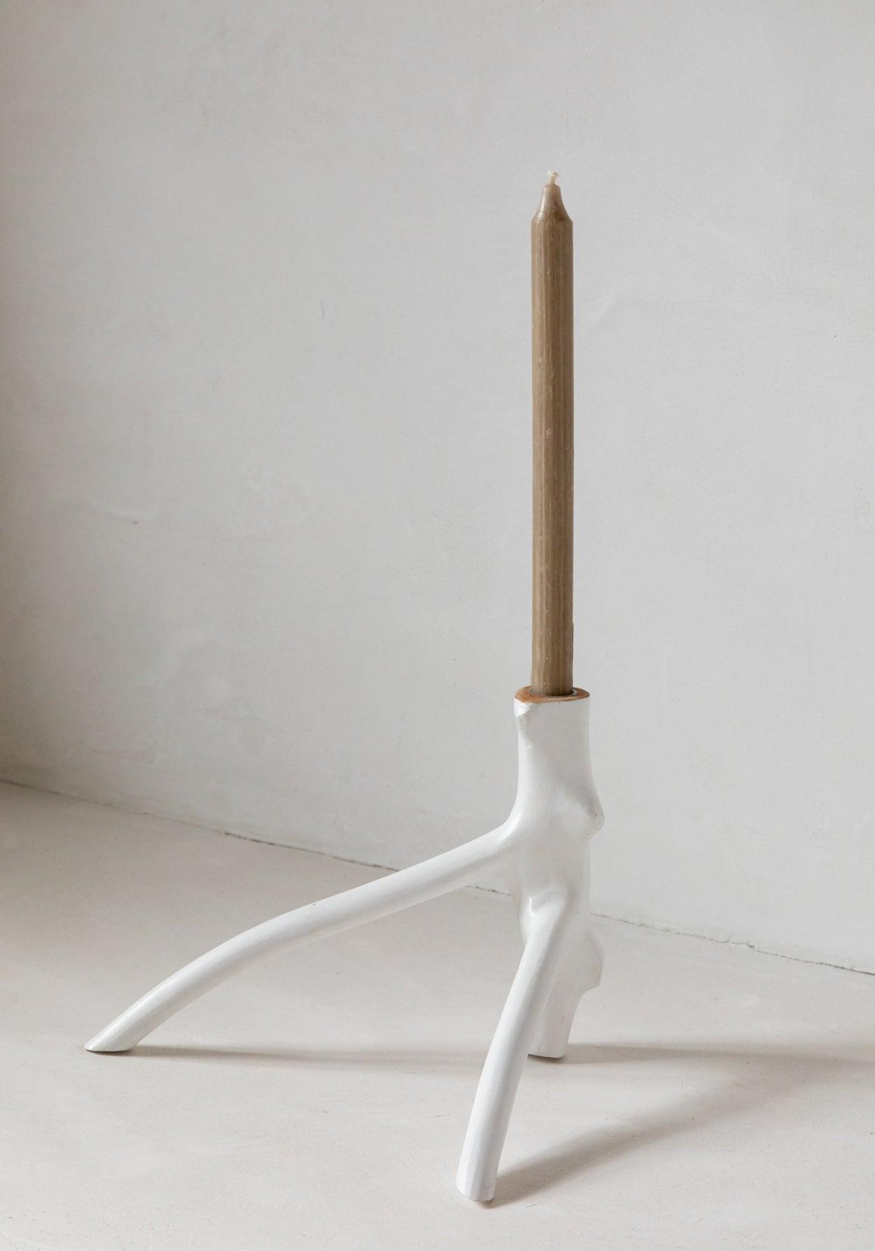 livinglovely.nl - The Triple Twig Candle Holder White - Kandelaar - Bazar Bizar - livinglovely.nl