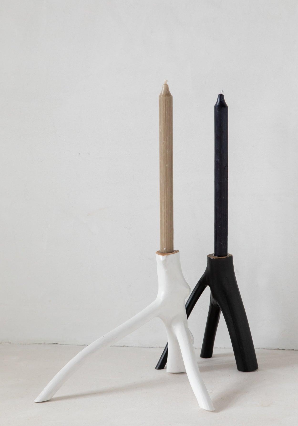 livinglovely.nl - The Triple Twig Candle Holder White - Kandelaar - Bazar Bizar - livinglovely.nl