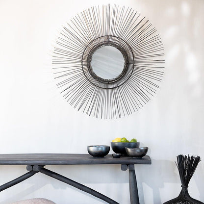 livinglovely.nl - The Tropical Mirror - Black - L - Spiegel - Bazar Bizar - livinglovely.nl