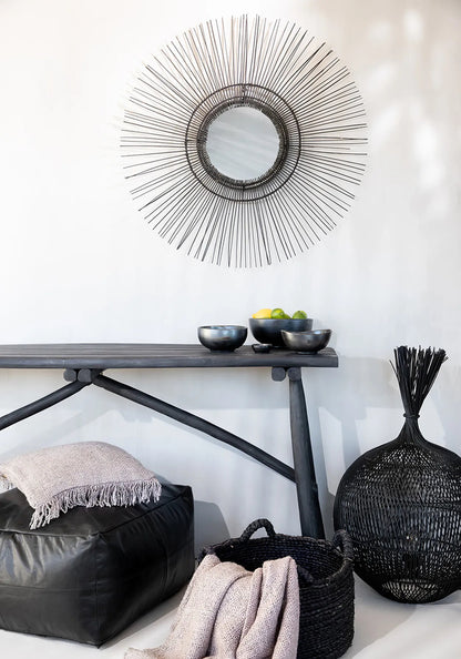 livinglovely.nl - The Tropical Mirror - Black - L - Spiegel - Bazar Bizar - livinglovely.nl