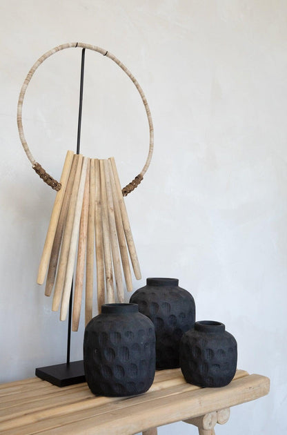 livinglovely.nl - The Wooden Sticks On Stand - Natural - Ornament - Bazar Bizar - livinglovely.nl