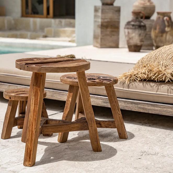 livinglovely.nl - The Yatai Stool - Natural - L - Kruk - Bazar Bizar - livinglovely.nl