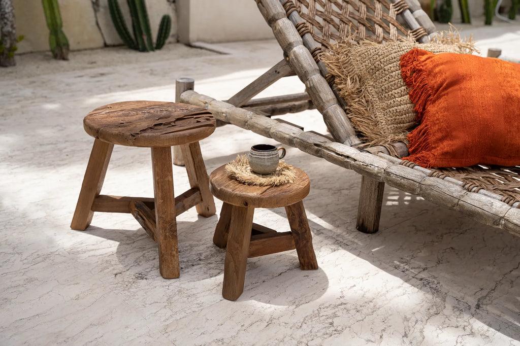 livinglovely.nl - The Yatai Stool - Natural - L - Kruk - Bazar Bizar - livinglovely.nl