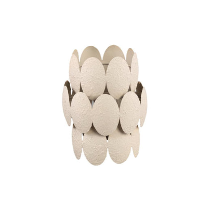 livinglovely.nl - Tiyron Cream iron round stormlight round pattern PTMD - Kaarshouder - PTMD - livinglovely.nl