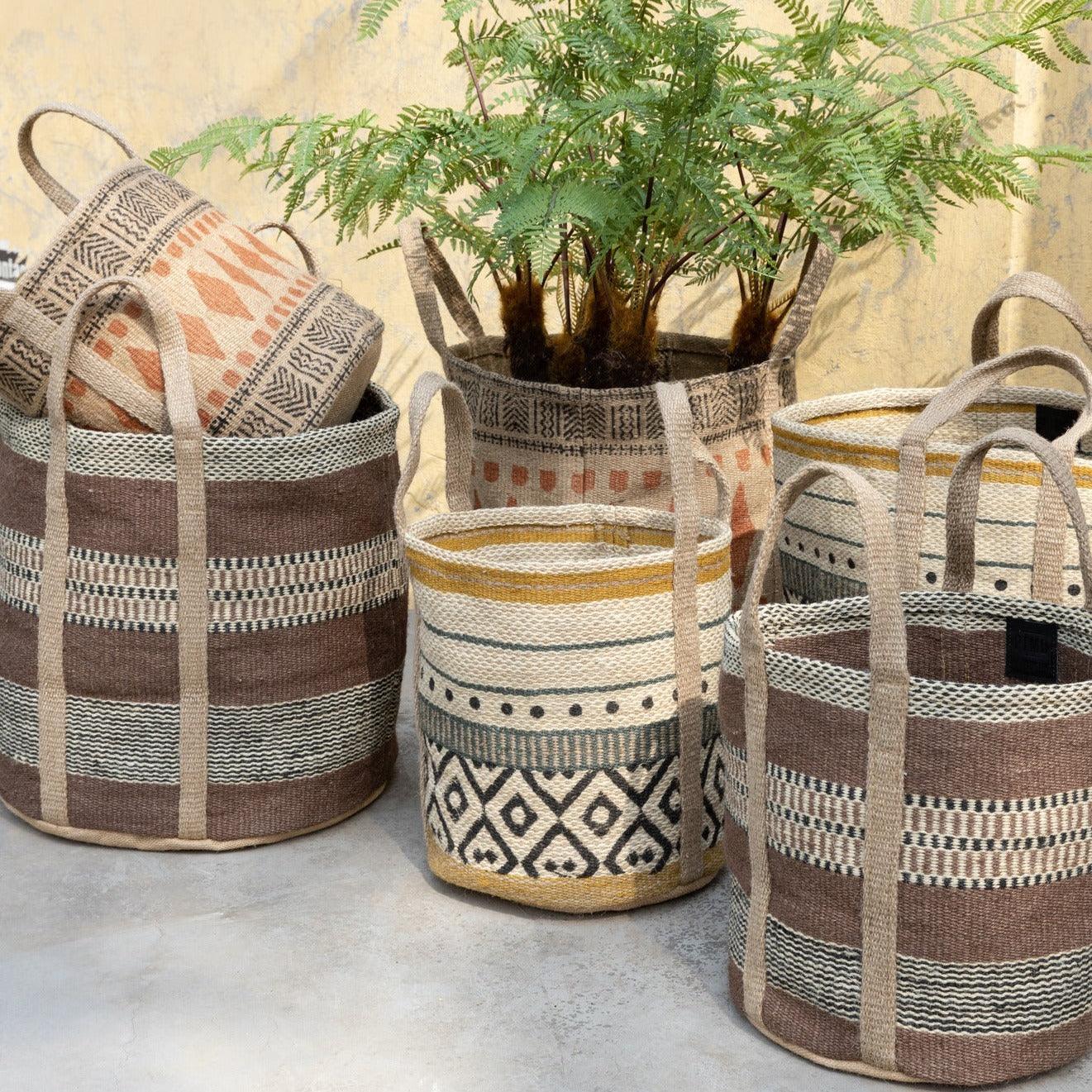 livinglovely.nl - Toccara Brown Jute Opbergmand Small PTMD - Mand - PTMD - livinglovely.nl