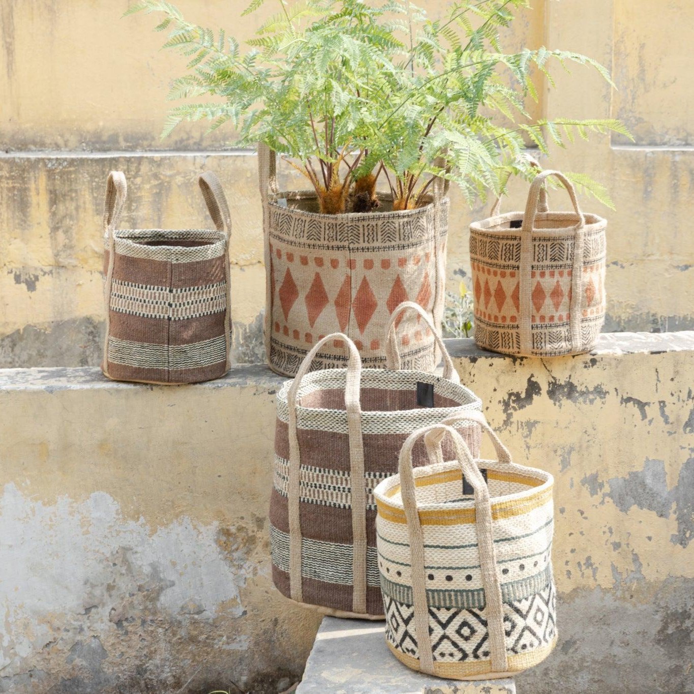 livinglovely.nl - Toccara Brown Jute Opbergmand Small PTMD - Mand - PTMD - livinglovely.nl