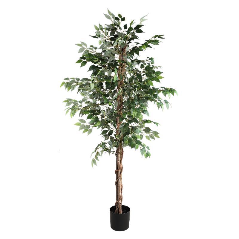 livinglovely.nl - Tree Green Banyan Tree in black pot PTMD - Kunstplant - PTMD - livinglovely.nl