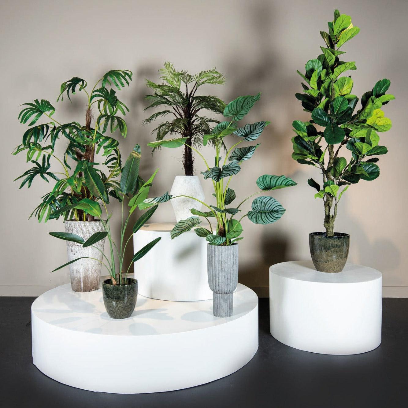 livinglovely.nl - Tree Green Ficus Lyrata in black pot PTMD - Kunstplant - PTMD - livinglovely.nl