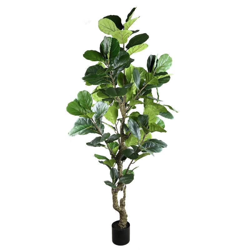 livinglovely.nl - Tree Green Ficus Lyrata in black pot PTMD - Kunstplant - PTMD - livinglovely.nl