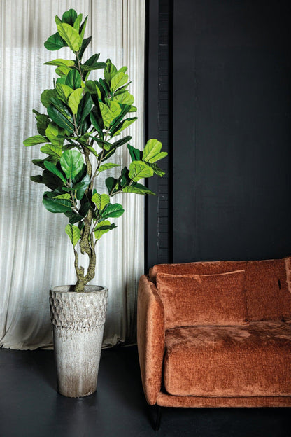 livinglovely.nl - Tree Green Ficus Lyrata in black pot PTMD - Kunstplant - PTMD - livinglovely.nl