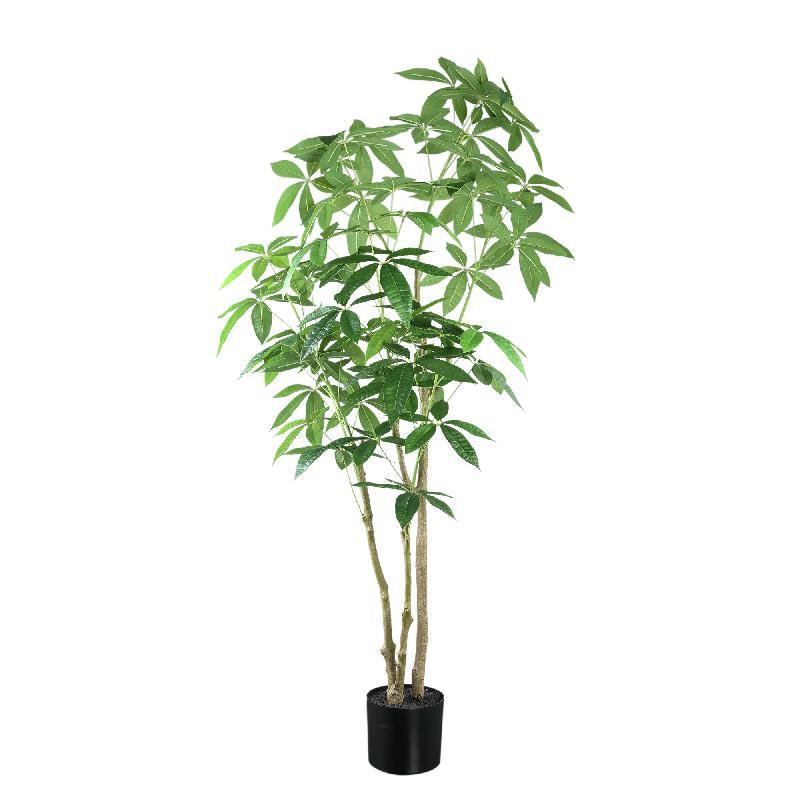 livinglovely.nl - Tree Green Money Tree in black pot PTMD - Kunstplant - PTMD - livinglovely.nl